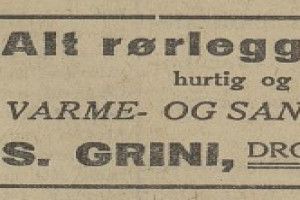 Bilde av Ingeniør S. Grini, aut. rørlegger